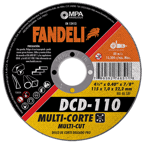 FANDELI DCD-110 – Disco Corte 4-1/2″