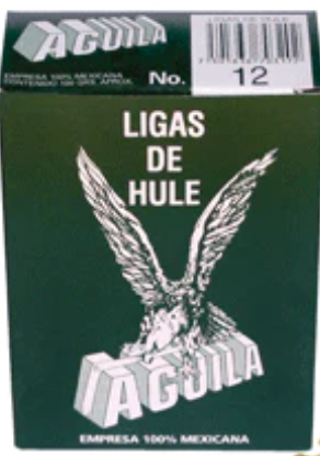 BANDAS DE HULE (LIGAS) AGUILA No.12