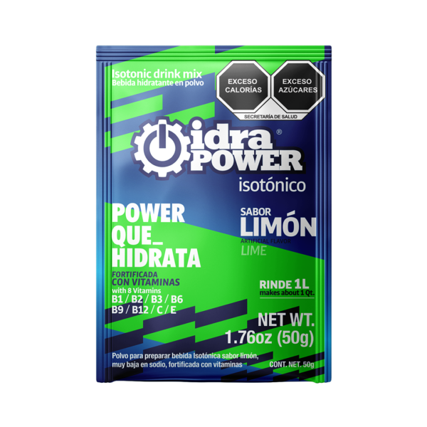 Idrapower Sabor Limon Con Azucar Sobre 50g